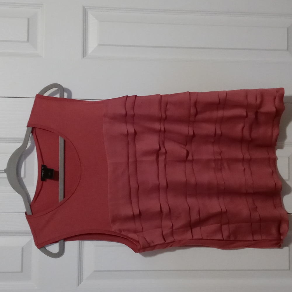 Mauve Ruffled Sleeveless Top